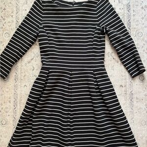 Banana Republic Black and White Striped Dress